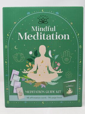 Elevate Mindful Meditation Guide Kit Affirmation Cards Book New Inspire Calm Gif